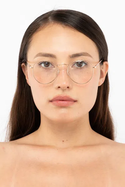 Los Angeles Apparel Egcprof - Classic Professor Eyeglasses In Gold