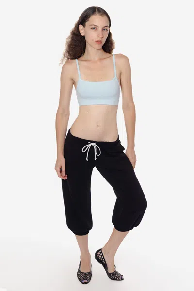 Los Angeles Apparel F346 - Flex Fleece Cropped Sweatpant In White