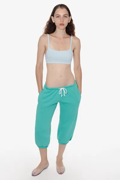 Los Angeles Apparel F346 - Flex Fleece Cropped Sweatpant In Green
