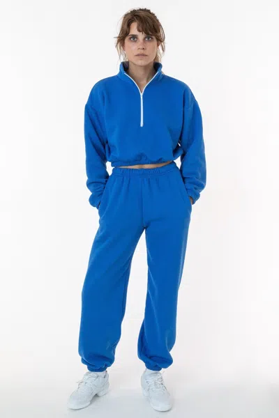 Los Angeles Apparel F394 - Flex Fleece High Waist Sweatpant In Blue