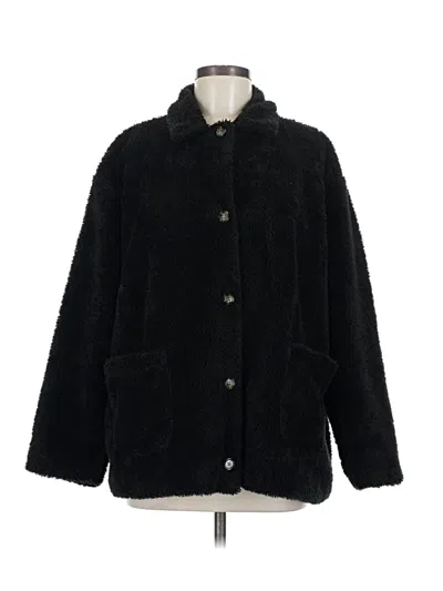 Pre-owned Los Angeles Apparel Faux Fur Jacket In Black