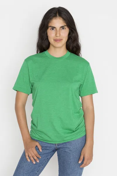 Los Angeles Apparel Ff01 - Poly-cotton Crew Neck T-shirt In Green