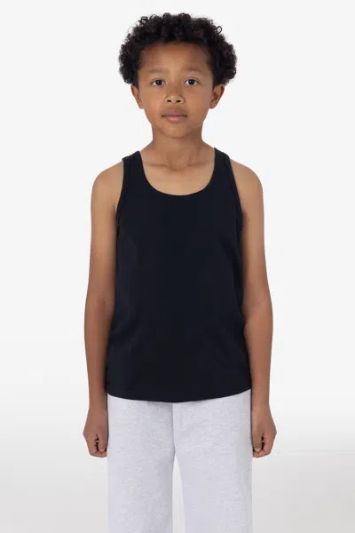 Los Angeles Apparel Ff2008 - Youth Poly-cotton Tank Top In Black