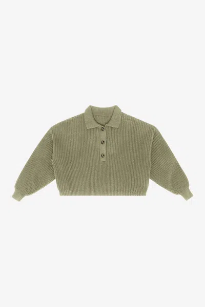 Los Angeles Apparel Fm30gd - Fisherman Cropped Polo Pullover In Gray