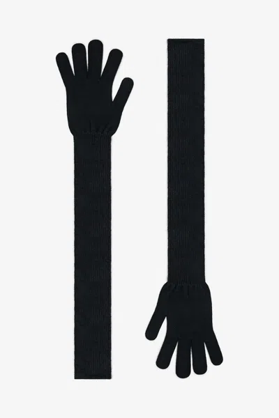 Los Angeles Apparel Glove02 - Long Unisex Acrylic Gloves In Black