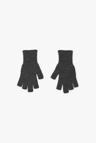 Los Angeles Apparel Glove03 - Unisex Acrylic Fingerless Gloves In Dark Heather Grey