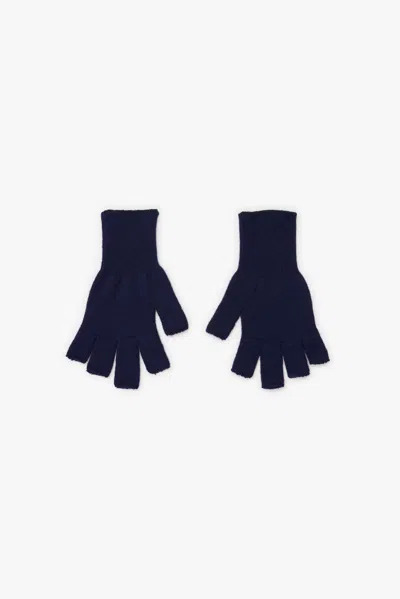 Los Angeles Apparel Glove03 - Unisex Acrylic Fingerless Gloves In Navy