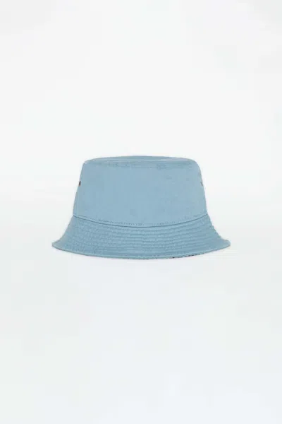 Los Angeles Apparel Hat02 - Unisex Cotton Twill Bucket Hat In Atlantic Blue