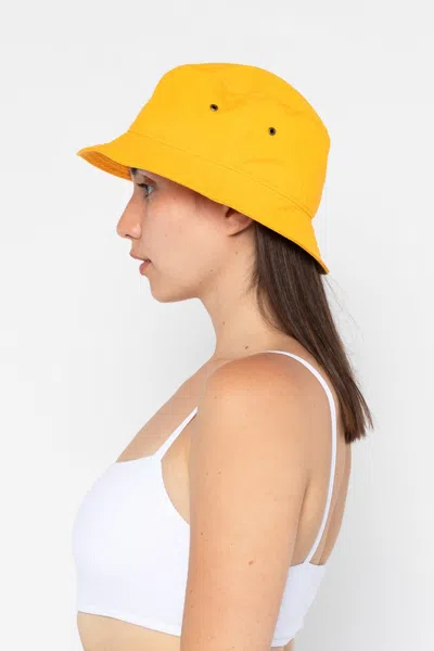 Los Angeles Apparel Hat02 - Unisex Cotton Twill Bucket Hat In Gold