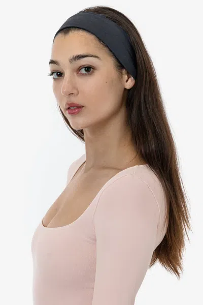 Los Angeles Apparel Headbandgd - Garment Dye Cotton Spandex Headband In Dolphin Blue