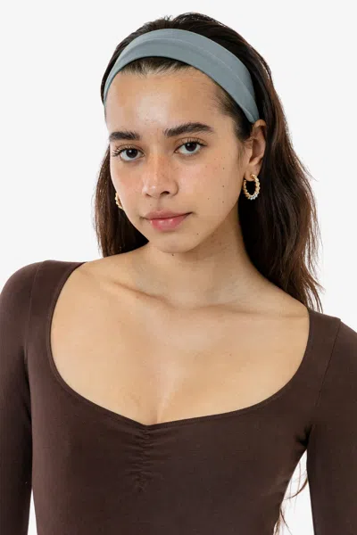 Los Angeles Apparel Headbandgd - Garment Dye Cotton Spandex Headband In Eucalyptus