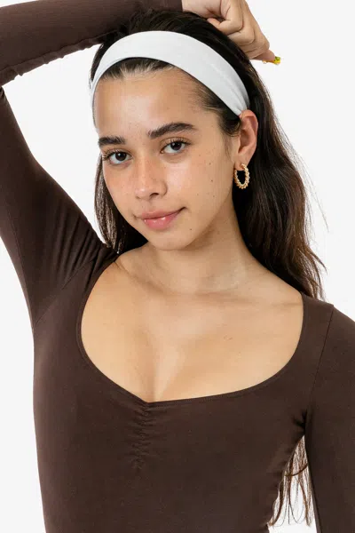 Los Angeles Apparel Headbandgd - Garment Dye Cotton Spandex Headband In White