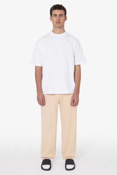 Los Angeles Apparel Hf04 - Heavy Fleece Sweatpants (garment Dye) In White