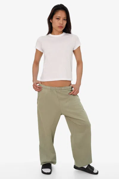 Los Angeles Apparel Hf04 - Heavy Fleece Sweatpants (garment Dye) In Green