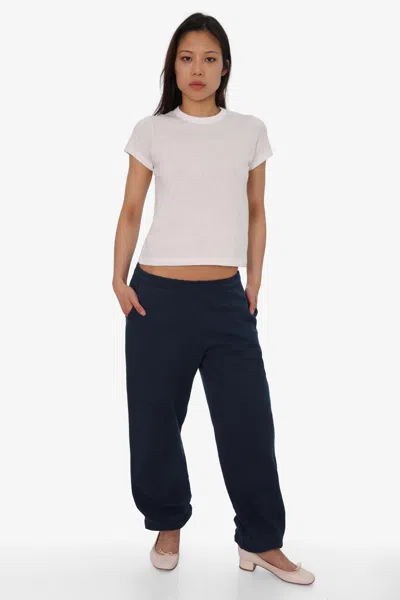 Los Angeles Apparel Hf04 - Heavy Fleece Sweatpants (garment Dye) In Blue