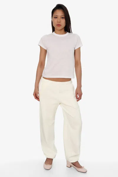 Los Angeles Apparel Hf04 - Heavy Fleece Sweatpants (garment Dye) In White