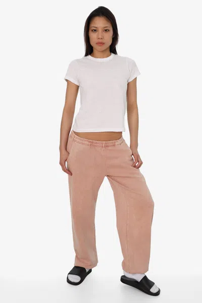 Los Angeles Apparel Hf04 - Heavy Fleece Sweatpants (garment Dye) In White