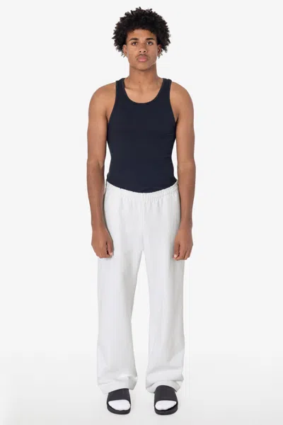 Los Angeles Apparel Hf05 - Heavy Fleece Wide Leg Sweatpants (piece Dye) In White