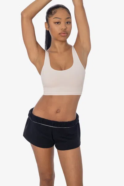 Los Angeles Apparel Hf314 - Heavy Fleece Short Sweat Shorts (garment Dye) In Black