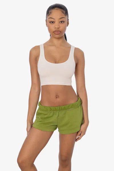 Los Angeles Apparel Hf314 - Heavy Fleece Short Sweat Shorts (garment Dye) In Green