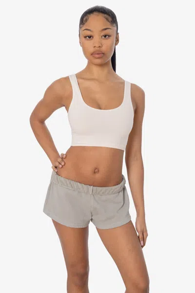Los Angeles Apparel Hf314 - Heavy Fleece Short Sweat Shorts (garment Dye) In Gray