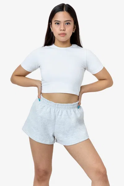 Los Angeles Apparel Hf-314 - Heavy Fleece Short Sweat Shorts (piece Dye) In Blue
