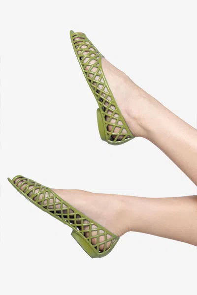 Los Angeles Apparel Jellyfl - Jelly Flats In Green