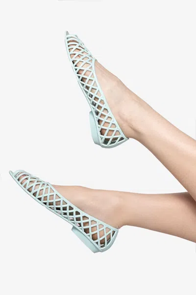 Los Angeles Apparel Jellyfl - Jelly Flats In Mint