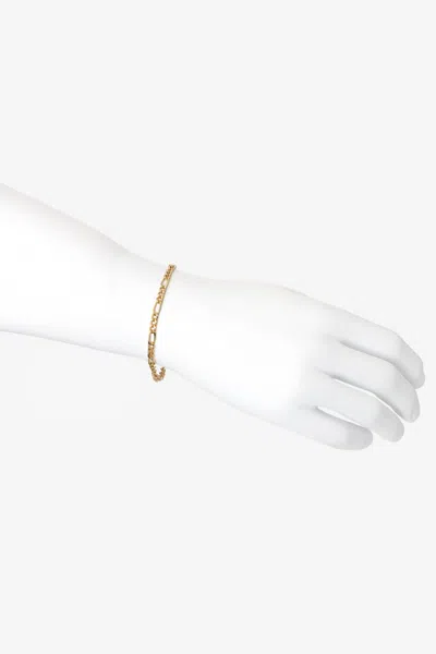Los Angeles Apparel Jwlfb - Unisex Figaro Chain Bracelet In Gold