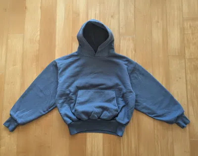 Pre-owned Los Angeles Apparel Laa Yeezy Sample Light Blue Double Layered Hoodie