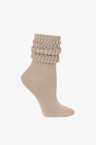 Los Angeles Apparel Minislouch - Mini Slouch Sock In Beige
