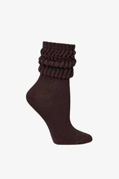 Los Angeles Apparel Minislouch - Mini Slouch Sock In Chocolate