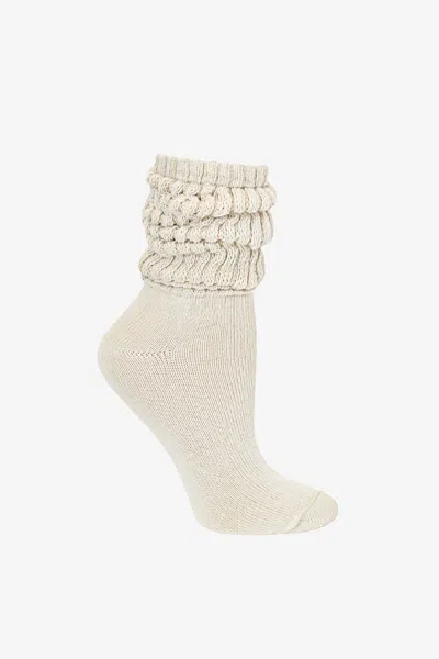 Los Angeles Apparel Minislouch - Mini Slouch Sock In Creme