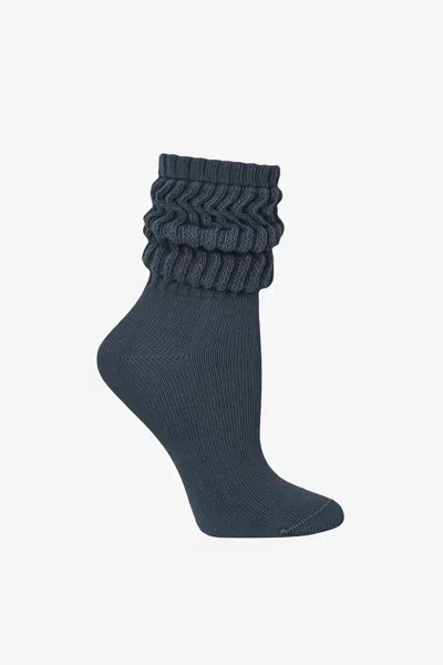 Los Angeles Apparel Minislouch - Mini Slouch Sock In Dolphin Blue