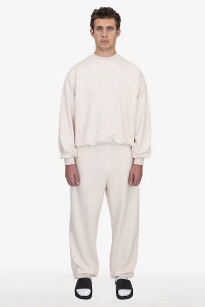 Los Angeles Apparel Mwf1044 - 10 Oz. Mid-weight Poly Cotton Fleece Wide Sweatpant In Neutral