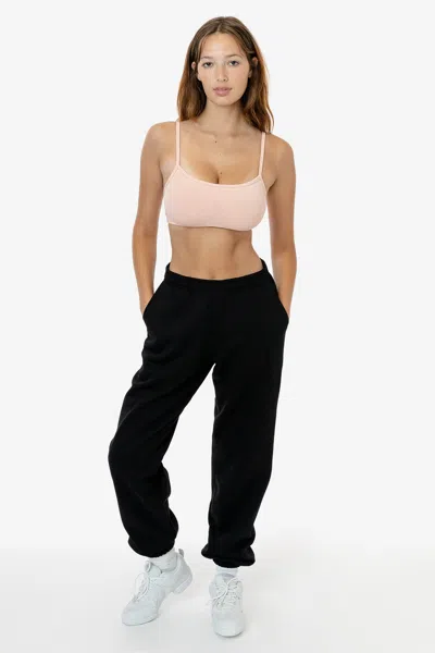 Los Angeles Apparel Mwf1044 Unisex - 10 Oz. Mid-weight Poly Cotton Fleece Wide Sweatpant In Pink