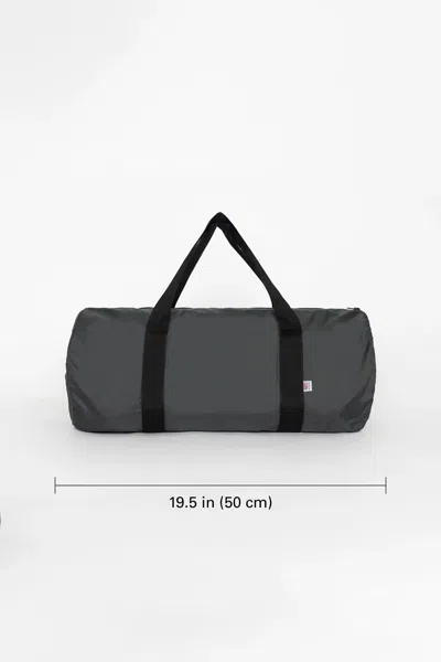 Los Angeles Apparel Nt540 - Lightweight Nylon Gym Bag In Charcoal/black