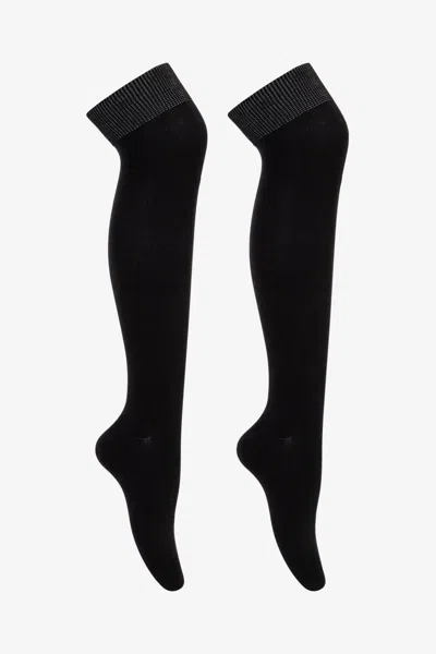 Los Angeles Apparel Otksock - Classic Over The Knee Sock In Black