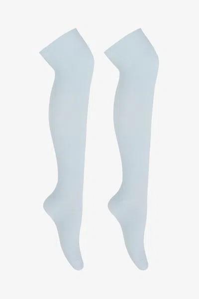 Los Angeles Apparel Otksock - Classic Over The Knee Sock In Blue