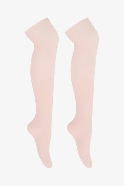 Los Angeles Apparel Otksock - Classic Over The Knee Sock In Pink