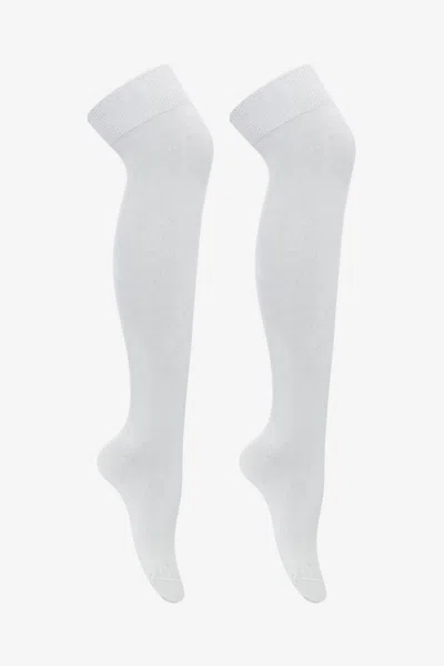 Los Angeles Apparel Otksock - Classic Over The Knee Sock In White