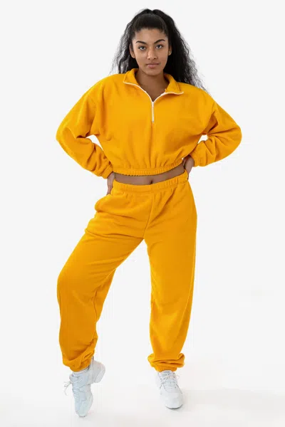 Los Angeles Apparel Pf404 Unisex - Polar Fleece Sweatpant In Yellow