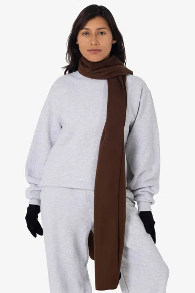 Los Angeles Apparel Pfscarf - Polar Fleece Scarf In Brown