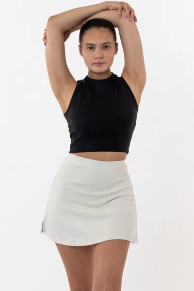 Los Angeles Apparel Pon481 - Ponte A-line Skort In Neutral