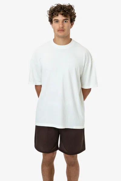 Los Angeles Apparel Ppq42 - Poly Pique Mesh Mid-length Shorts In Brown