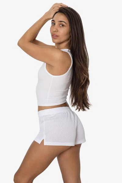 Los Angeles Apparel Prm330 - Pro Mesh Women's Low Rise Short In White