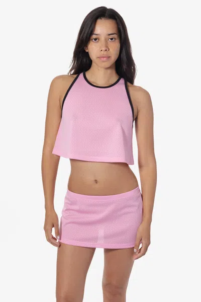 Los Angeles Apparel Prm385 - Pro Mesh Sporty Mini Skirt In Pink