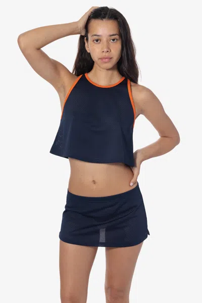 Los Angeles Apparel Prm385 - Pro Mesh Sporty Mini Skirt In Blue