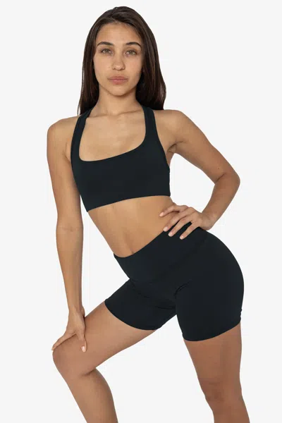 Los Angeles Apparel Raw301 - Performance Racerback Sports Bra In Black