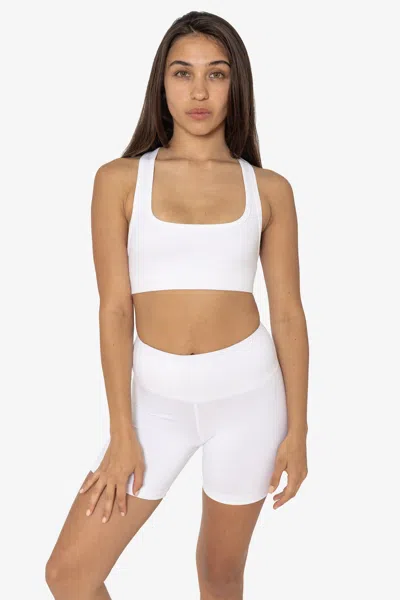 Los Angeles Apparel Raw301 - Performance Racerback Sports Bra In White